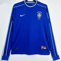 1998 Brazi1 Away Long Sleeve Retro Soccer Jersey (长袖)