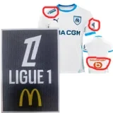24-25 Marseille Home Player Version Soccer Jersey (Print all Sponsor)