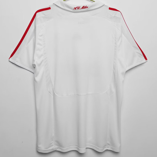 2007-2008 ACM Away White Retro Soccer Jersey