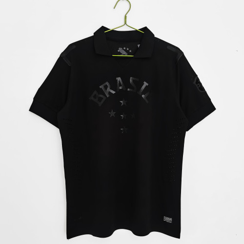 2013-2014 Brazilian Black Classic Player's Vintage Soccer Jersey