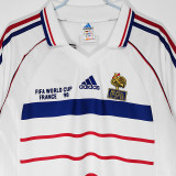 1998 France Away Retro Soccer Jersey(右胸带小字)