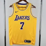 22-23 Lakers ANTHONY #7 Yellow Top Quality Hot Pressing NBA Jersey(圆领)