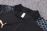 23-24 Marseille Black Half Pull Tracksuit #B735(半拉链)(金标)