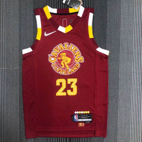 21-22 Cleveland Cavaliers JAMES #23 Red City Edition Top Quality Hot Pressing NBA Jersey
