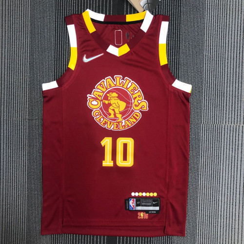 21-22 Cleveland Cavaliers GARLAND #10 Red City Edition Top Quality Hot Pressing NBA Jersey
