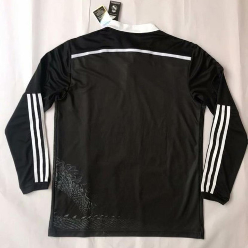 2014-2015 RMA Away Black Long Sleeve Retro Soccer Jersey (长袖)