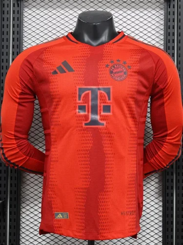 24-25 Bayern Home Long Sleeve Player Version Soccer Jersey (长袖球员)