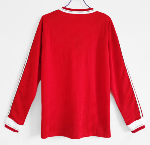 1986 Man Utd Home Long Sleeve Retro Soccer Jersey 长袖