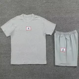 2024 JORDAN Grey Training Short Suit #2222 (100%Cotton)纯棉