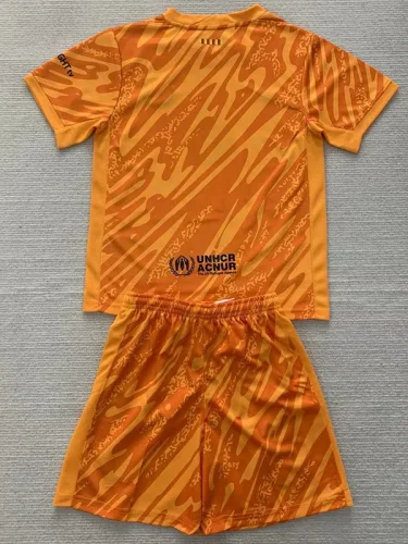 24-25 BAR Orange Goalkeeper Kids Soccer Jersey