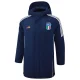 24-25 Italy Royal Blue Hooded Windbreaker Fabric Cotton Coat #G223