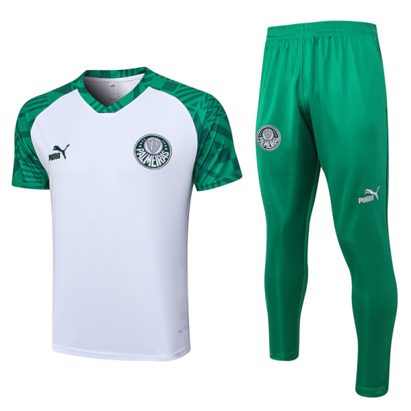 23-24 Palmeiras White Short-sleeved Trouser Suit #C1014