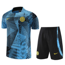 23-24 INT Blue Black Training Short Suit