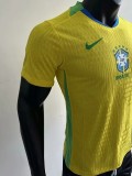 25-26 Brazil Home Player Version Soccer Jersey #带星