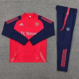 24-25 Man Utd Red Half Pull Tracksuit (半拉链)