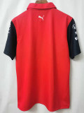 2022 Ferrari F1 Formula Red Short Sleeve Racing Suit (法拉利有领)