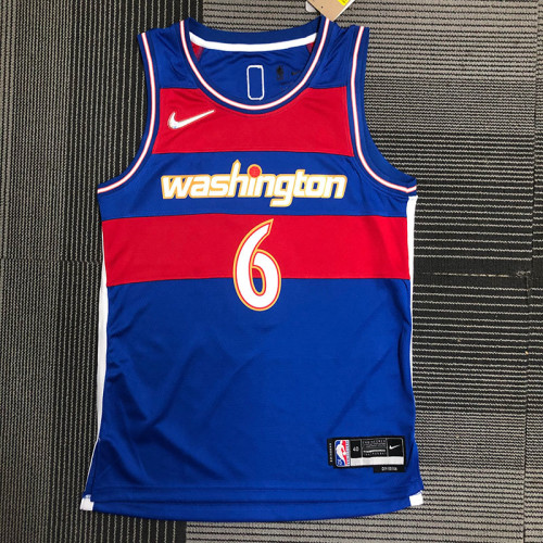 21-22 Wizards HARRELL #6 Blue City Edition Top Quality Hot Pressing NBA Jersey