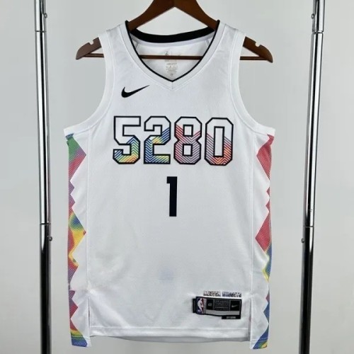 24-25 Nuggets PORTER]R. #1 White City Edition Top Quality Hot Pressing NBA Jersey