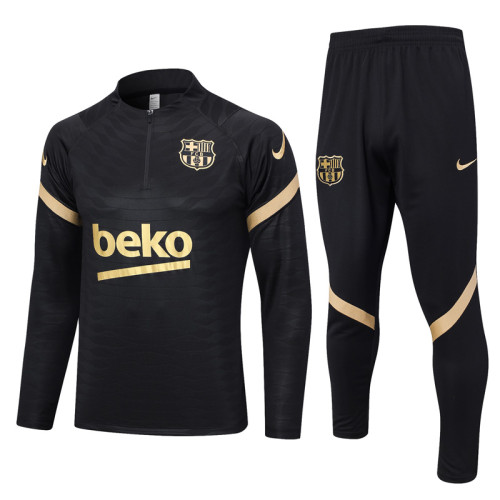 23-24 BAR Black Half Pull Tracksuit #B652 (半拉链)