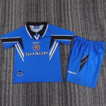 1996-1998 Man Utd Away Kids Retro Soccer Jersey 1996-1998 Man Utd Away Kids Retro Soccer Jersey