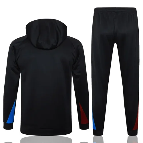 24-25 BAR Black Hoodie Half Pull Tracksuit #F562半拉连帽