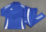 2024 AD Blue Kids Half Pull Tracksuit (童装)(半拉链)