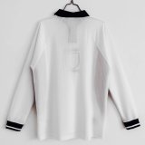 1998 England Long sleeved  Home Retro Soccer Jersey