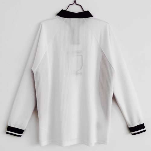 1998 England Long sleeved  Home Retro Soccer Jersey