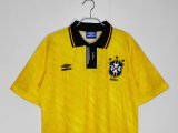 1991-1993 Brazil Home Soccer Jersey