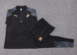 23-24 Marseille Black Half Pull Tracksuit #B735(半拉链)(金标)