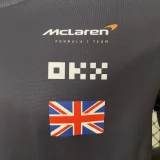 2024 Formula One McLaren #4 Black Yellow Racing Suit (圆领)