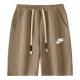 2025 NK Brown Pure Cotton Fabric Casual Short Pants