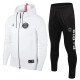 2018-2019 PSG White Hoodie Jacket Tracksuit #F125