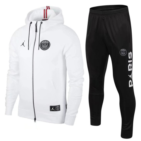 2018-2019 PSG White Hoodie Jacket Tracksuit #F125