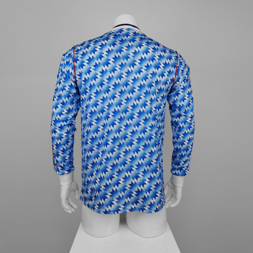 1991-1992 Man Utd Away Long Sleeve Retro Soccer Jersey 长袖