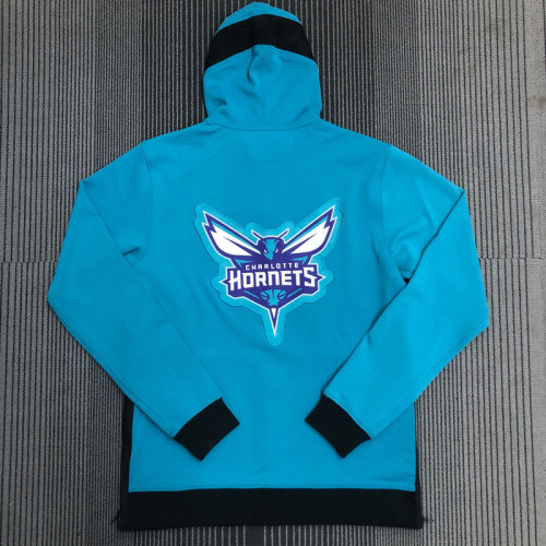 2022 HORNETS Player GI Blue Zip hoodie Jacket