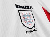 1998 England Long sleeved  Home Retro Soccer Jersey