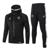 2019-2020 PSG Black Hoodie Jacket Tracksuit #F223