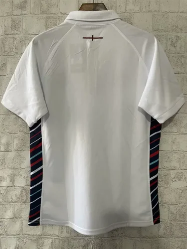 24-25 England White Polo Rugby Jersey (有领)