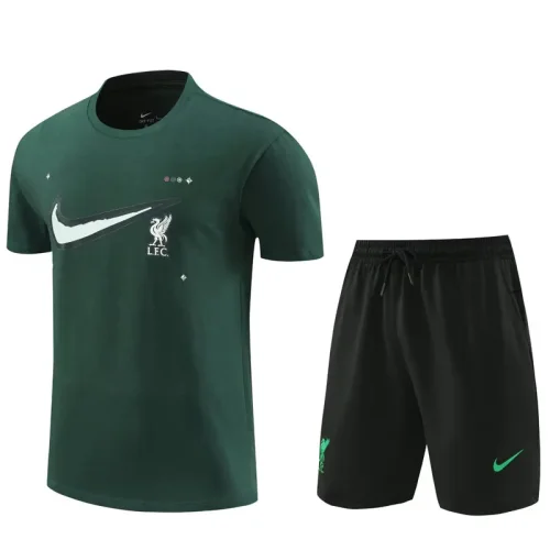 24-25 LIV Green Training Short Suit (High Quality)纯棉纱