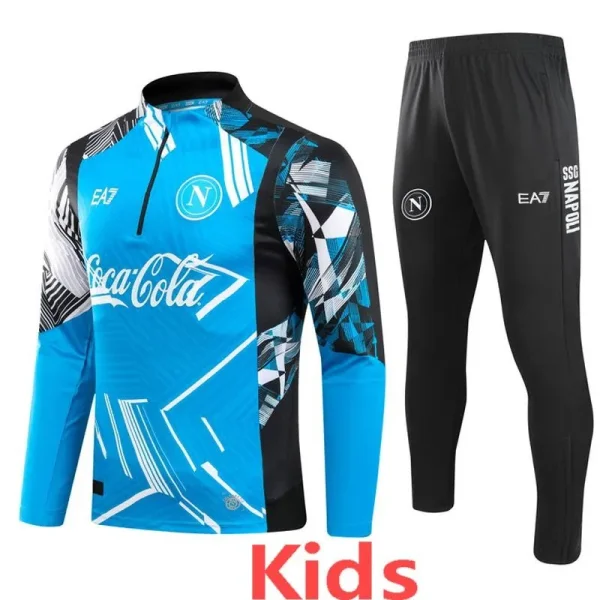 24-25 Napoli Blue Kids Half Pull Tracksuit (童装)(半拉链)
