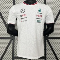 2024 F1 Formula One Mercedes White Racing Suit(圆领)