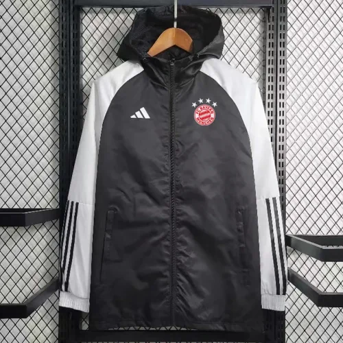 24-25 Bayern Black Windbreaker (白袖)