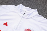 23-24 Man Utd White Half Pull Tracksuit (半拉链)