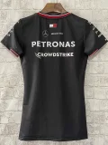 2024 F1 Formula One Mercedes Women Black Racing Suit (女) 圆领