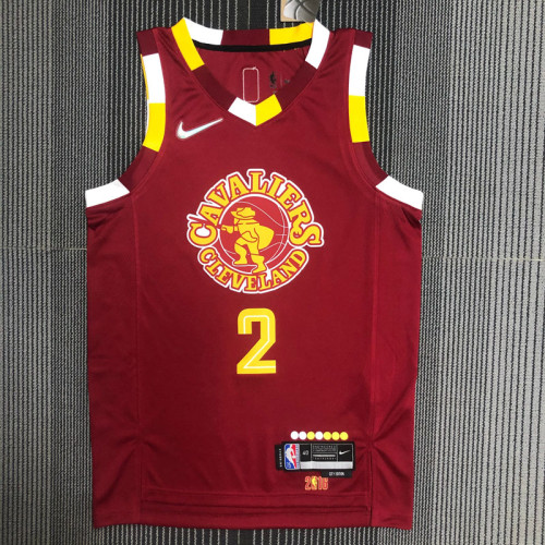 21-22 Cleveland Cavaliers IRVING #2 Red City Edition Top Quality Hot Pressing NBA Jersey