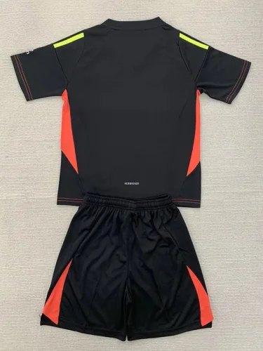 24-25 Aston Villa Black GoalKeeper Kids Soccer Jersey