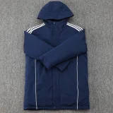 24-25 Flamengo Royal Blue Hooded Windbreaker Fabric Cotton Coat #G206
