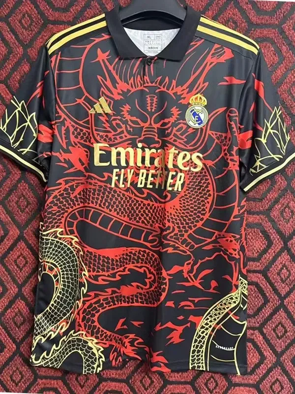 24-25 RMA Red Black Special Edition Training Shirts *黑红龙纹