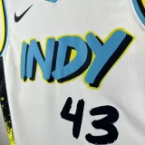 24-25 Indiana Pacers SIAKAM #43 White City Edition Top Quality Hot Pressing NBA Jersey